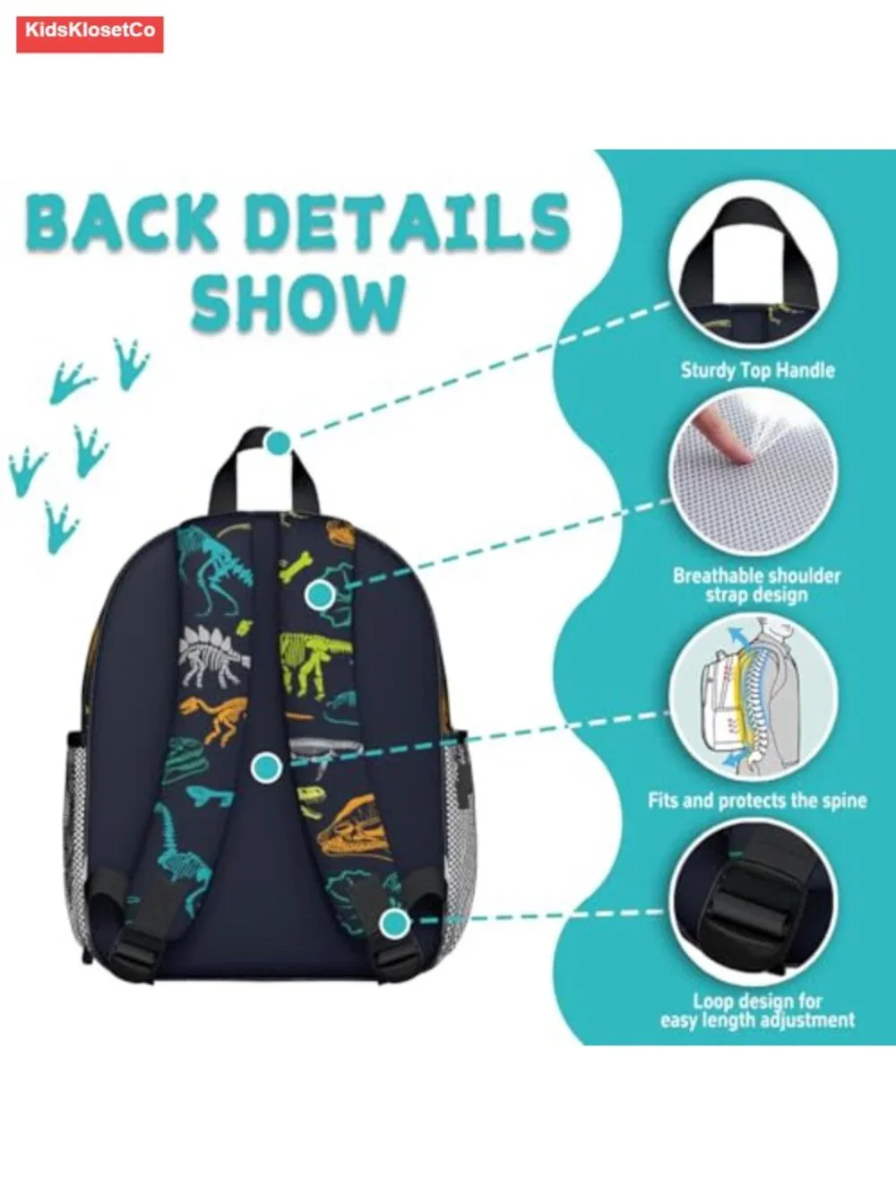 Toddler Backpack for Boys 3-8: Kindergarten Dinosaur Backpack